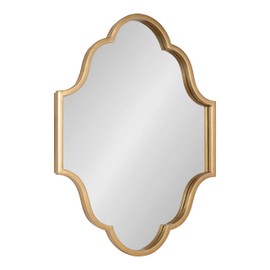 Kate and Laurel Rowla Modern Scalloped Wall Mirror; 18 x 24; Gold; Glam Decorative Mirror with Unique Shape