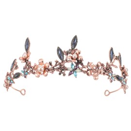 Frcolor Vintage Crown, Crystal Rhinestone Baroque Wedding Crown Bridal Tiara Princess Pageant Crown, Crystal, Rhinestone