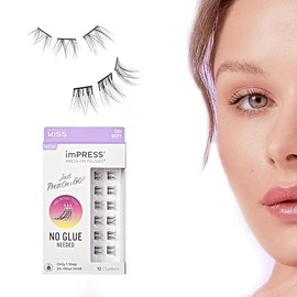 Pestañas postizas, extensiones de pestañas single Falsies imPRESS - Chic Wispy Pestañas en minutos, coloca debajo de tus pestañas naturales, presiona 