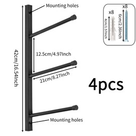 Skateboard Wall Mount Rack, Longboard Display Hanger, Home and Garage Organizer (4)