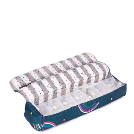 Lug Choo Pill Organizer, Rainbow Navy, One Size