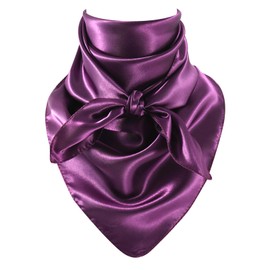GERINLY Purple Wild Rag Neckerchief for Costume, 35 Inch Head Bandanas, Western Enthusiasts Accessory