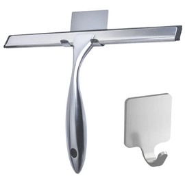 Maverick All-Purpose Stainless Steel Squeegee for Shower and Windows Modern Design, Bathroom, Shower and Car Window Cleaner - 10 Inches - Premium Stainless Steel