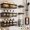 Veken Shower Caddy 6-Pack, Advanced Rustproof Design, No Drilling Adhesive