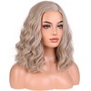WTHCOS Blonde Wigs for Women Girls Short Curly Wavy Wig