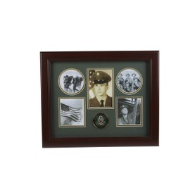 Allied Frame United States Army Medallion 5 Picture Collage Frame with Stars