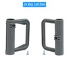 WOMHOM Retractable Baby & Dog Gate Accessories (Grey) - Full