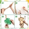 Ctosree 36 Pcs Jungle Party Decorations, Safari Rainforest Monkey Theme