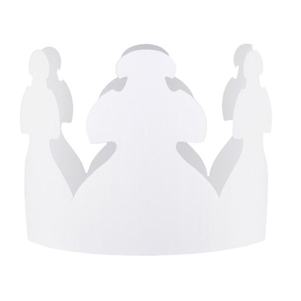 Hygloss White Paper Crowns Customizable-Durable Party Hats-Made in USA-144 Pack, 144 Pieces, Count