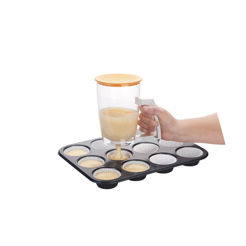 Tescoma Delicia Dough Scoop, Plastic, White/Transparent/Yellow, 17 x 11.8 x