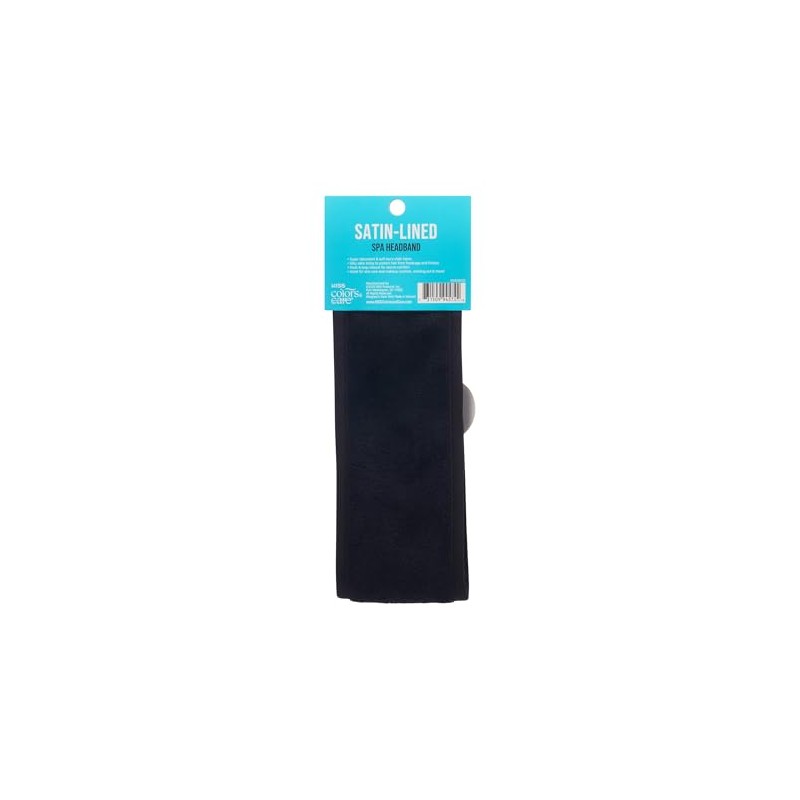 KISS Colors & Care Satin-Lined Spa Headband, Super Absorbent Soft