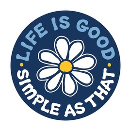 Life is Good Magnet-Simple as That Daisy Magnet-Darkest Blue