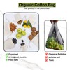 Reusable and Eco friendly Thick Double Drawstring Cotton Muslin Produce
