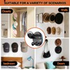 PHIXBEAR Black Hat Rack, Hat Hooks, for Wall/Door/Closet (4 PCS)