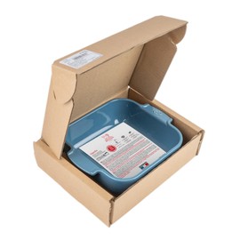PEUGEOT - Square ceramic baking dish - 21 cm (including handles) x 17.5 cm x 6 cm - Capacity: 1.1 L - 10 year guarantee - French know-how - Light blue