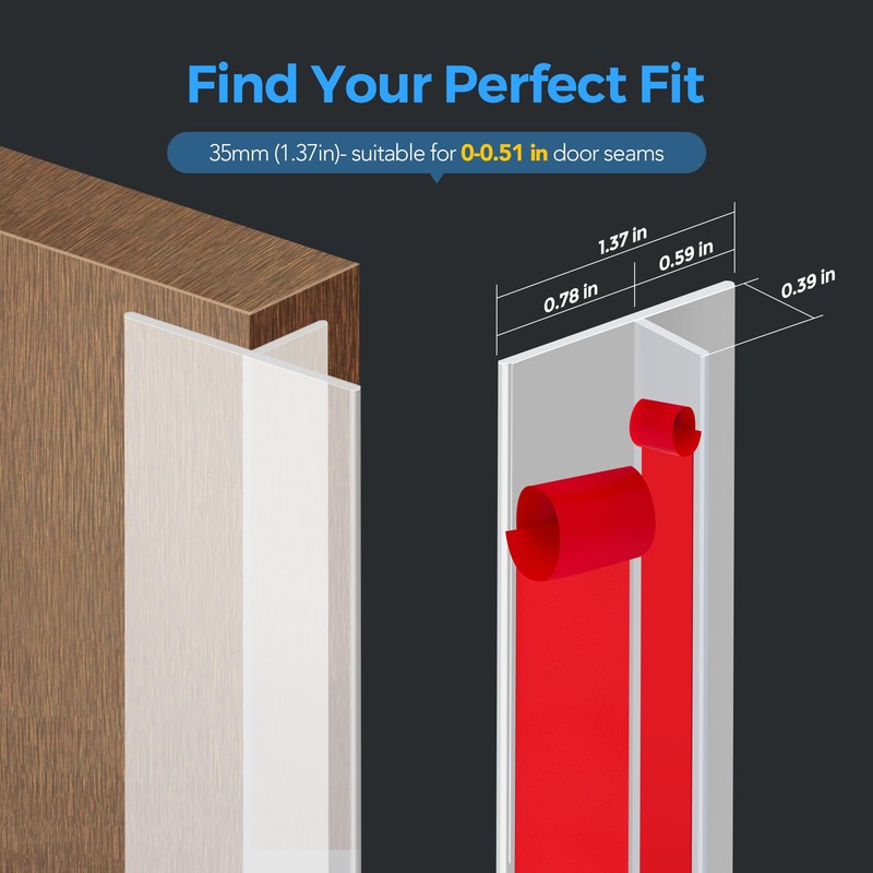 T-Shaped Seal Strip for Door Frame, Clear Silicone Weather Stripping,