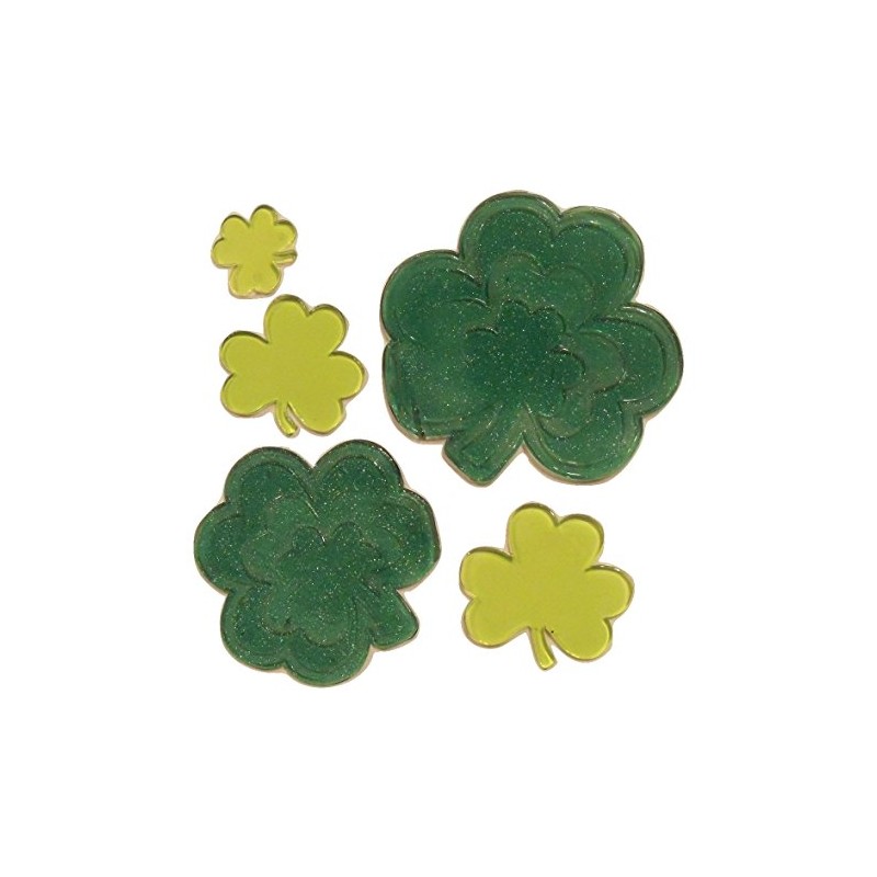 St. Patrick's Day Reusable Gel Window Clings with Glitter ~