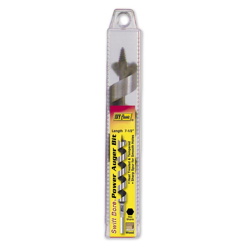 IVY Classic 46216 1 x 7-1/2-Inch Power Auger, High-Carbon Steel,