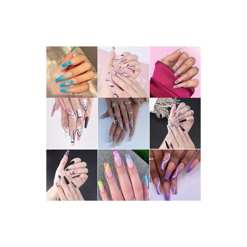 490 Pieces False Nail Tips, Nail Tips Set, Gel Full