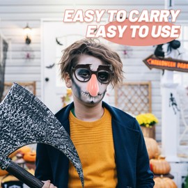 VILLCASE 8pcs Black Mustache Glasses Party Glasses with Mustache Props Plastic Costumes Elder Big Nose