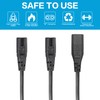 C8 to Dual C7 Y Splitter Power Cord YACSEJAO 1FT