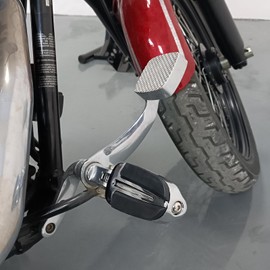 HDBUBALUS Motorcycle Universal Footpegs 10mm Slipstream Male Mount Footrests Fit for Harley Touring Electra Glide Road Glide Dyna