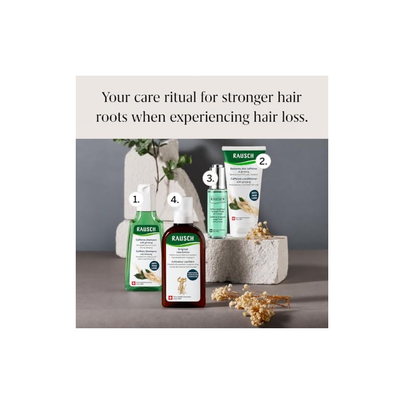 Rausch Caffeine Shampoo with Ginseng 200ml - Relief for Hair