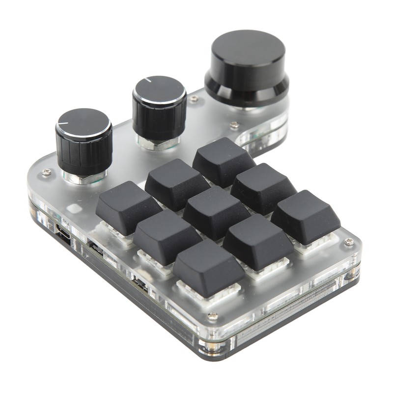 Mini Keypad 9 Keys 3 Knob RGB Multifunctional DIY Shortcut