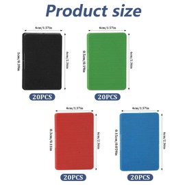 80 Pcs Plastic Packers and Shims, Flat Plastic Glazing Packers, Plastic Shims and Packers for Door and Window Glazing Glass Packers, Window and Door Spacers(60 mm x 40 mm x 1.5/3/5/10 mm)