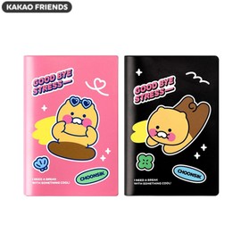 KAKAO FRIENDS Choonsik Passport Case 1ea, Color:Black