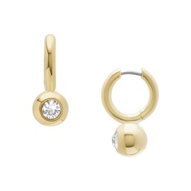 Fossil JA7254710 Women's Stud Earrings Brass Gold-Plated One Size, Brass without Gemstone, JA7254710, One Size, Brass, No Gemstone, Brass, No Gemstone
