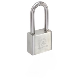 Magmaus® PDE40 Heavy Duty Lock with 3 Keys - [Stainless Steel] Weatherproof Padlock for Outdoor Use - Ideal for Storage Unit, Shipping Container, Gate