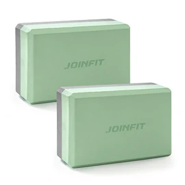 IWORKOUT Yoga Blocks 2 Pack, High Density 23 x 15 x 8 cm , EVA Yoga Bricks (Set of 2 ), Lightweight Fitness Foam Bricks, Anti-Slip,Soft, for Yoga,Pilates,Gym Practice,Flexibility,Backbends,Improve Balance (Grey + Lake Green, 23 x 15 x 8 cm)