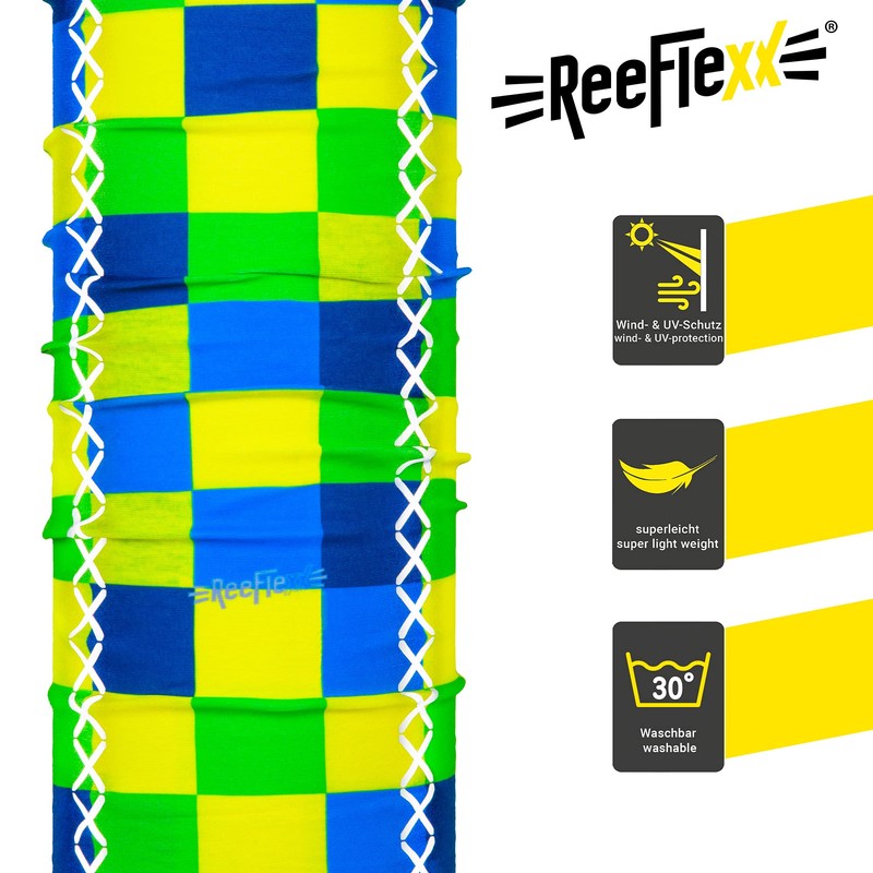 REEFLEXX Loop, Multifunctional Scarf, Printed and Breathable with Reflectors, for