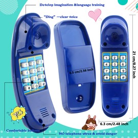 Haconba Swingset Phone Toys Playground Phone Pretend Treehouse Telephone Toy with Numeric Key for Outdoor Playground Jungle Gym Accessories (Blue)