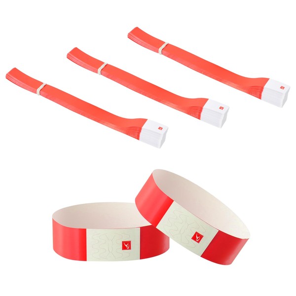 Pack of 300 Admission Bands, Waterproof Event Bracelets, Paper Bracelets,
