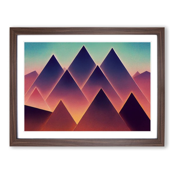 Futuristic Pyramids Vol.2 Abstract H1022 Framed Print for Living Room