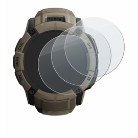 BROTECT Anti-Glare Protective Glass for Garmin Instinct 2X Solar Tactical Edition (Pack of 3) Protective Film Tempered Glass Matt [Scratch-Resistant 9H]