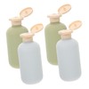 Healeved 4pcs Refillable Travel Toiletry Bottles Squeeze Shampoo and Conditioner