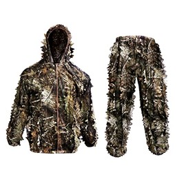 GRVCN Ghillie Suit 3D Leaf, Lightweight Breathable Outdoor Camouflage Hunting Apparel for Jungle Woodland Hunting, Wildlife Photography, Halloween