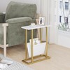 Yusong Small Narrow Side Table for Small Spaces, 17.7" W