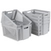Neadas 6 Packs Large Plastic Storage Stacking Baskets, Large Stackable