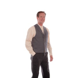 Scully Rangewear Men's Canvas Vest Gun Metal Large
