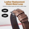 sourcing map 2pcs Leather Watch Band Loops 16mm Replacement Watch