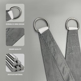 IOAOI Sun Shade Sail 2mx3m, Rectangle Waterproof Shade Sail Garden Canopy, 95% UV Block with Free Rope, Sun Shade Sail for Outdoor Garden Patio Yard Pergola Balcony Party (Grey)