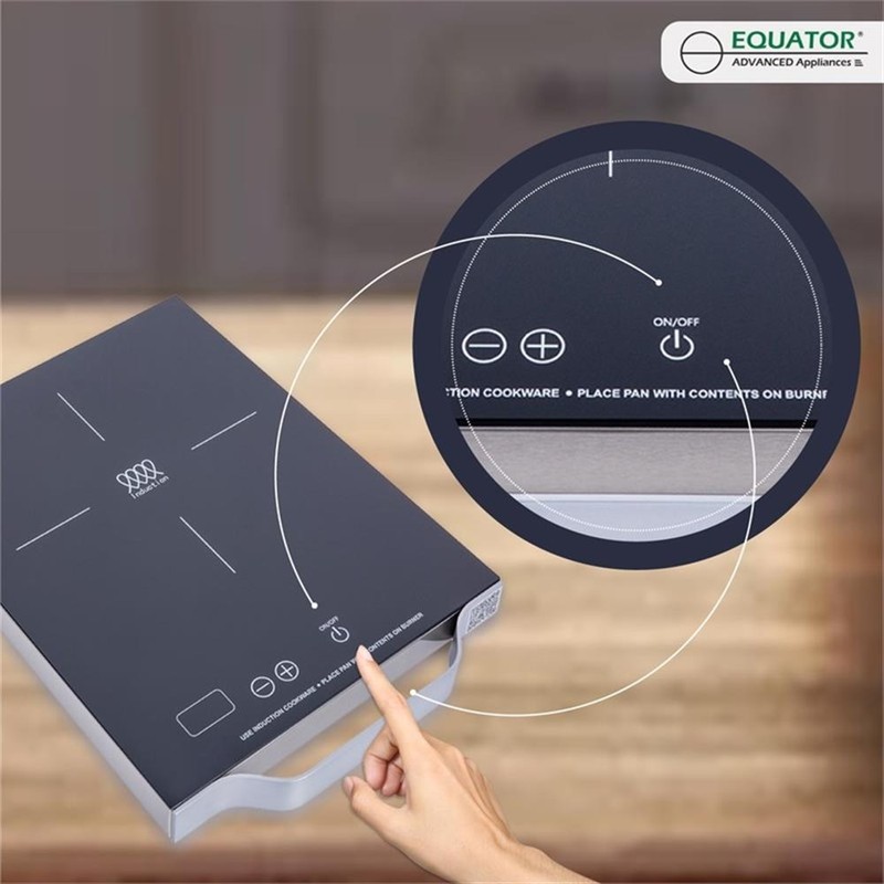 Pemberly Row 11inch Portable Single-Burner Induction Cooktop - w/ Handle