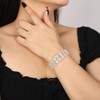 Denifery Sparkly 5 Rows Rhinestone Crystal Multilayer Arm Cuff Cubic