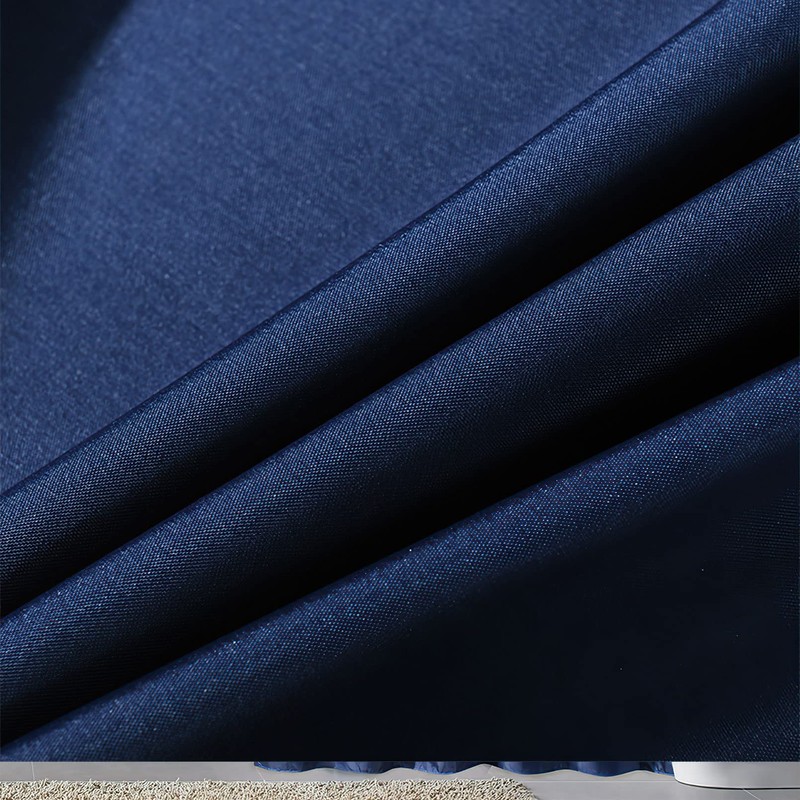 Waterproof Fabric Shower Curtain Thick Bathroom Curtain (Blue, 180x180cm)