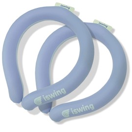 KOREAC_ ISWING Neck Cooling Tube Neck Wrap - Ice Cold Lasts for Hours, Durable & Resuable, Cool Comfort for Hot Car, Work Area, Lawn Care, or Travel (SkyBlue_ L, 2EA)