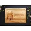 Siberian Husky Wooden Chopping Board 30 x 20 cm